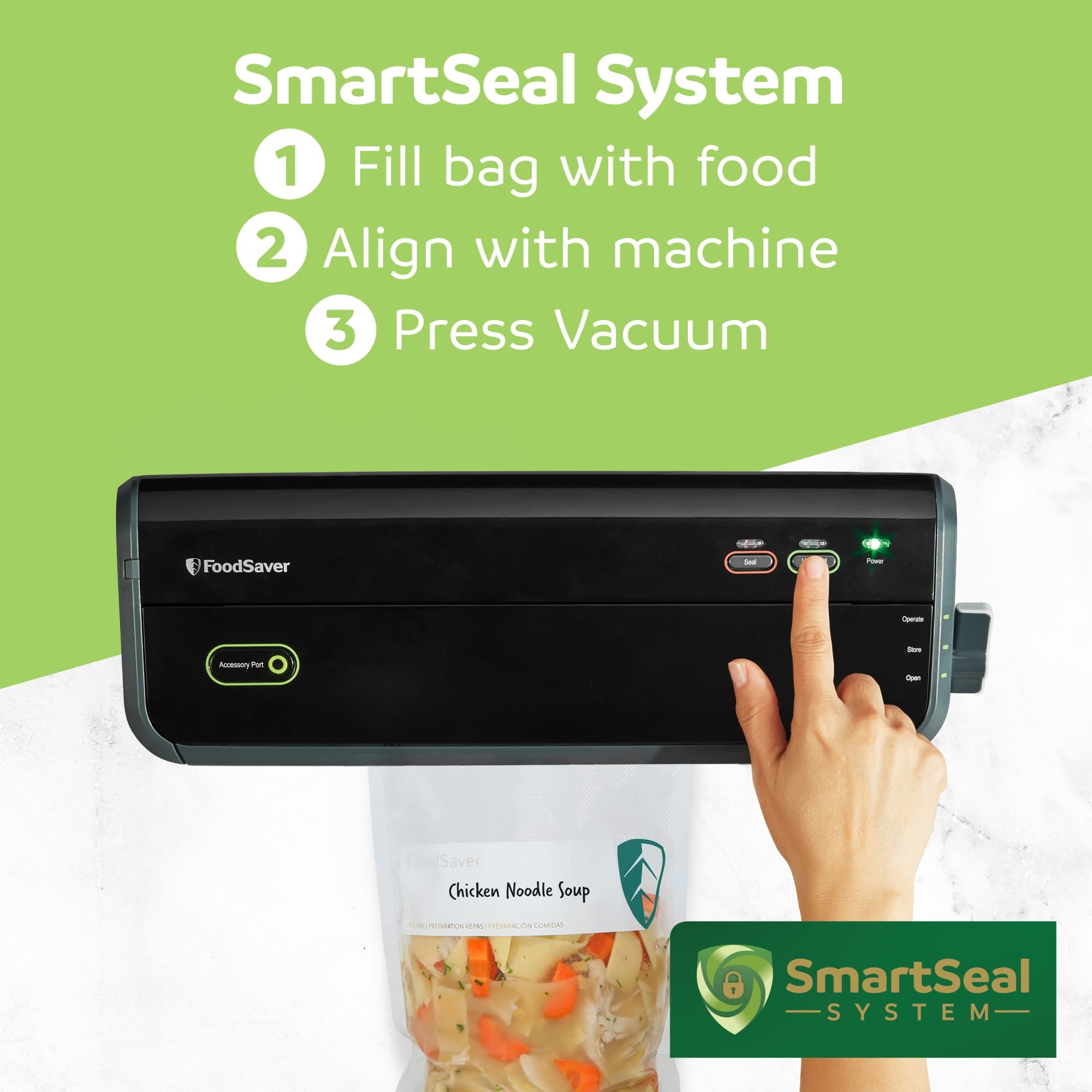 FoodSaver Easy Fill 1-Quart Vacuum Sealer Bags, 27 Count, Free-Standing Design