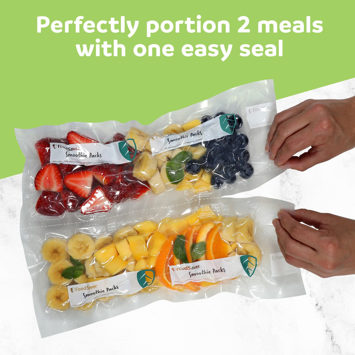 FoodSaver 4 Pack Vacuum Sealer Rolls, Custom Size Freezer Bags, Food Storage - VMInnovations