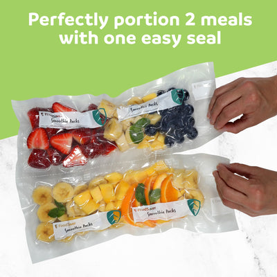 FoodSaver 4 Pack Vacuum Sealer Rolls, Custom Size Freezer Bags, Food Storage - VMInnovations