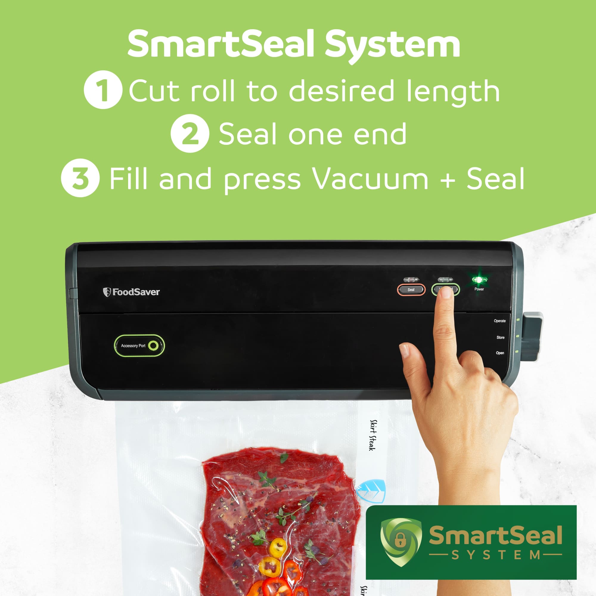 FoodSaver 3 Pack Vacuum Sealer Rolls, Custom Size Freezer Bags, Food Storage - VMInnovations
