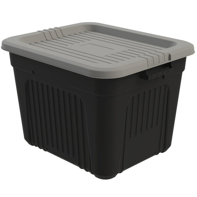 Life Story 20 Gallon Stackable Storage Bin, Versatile Lidded Container, Gray - VMInnovations