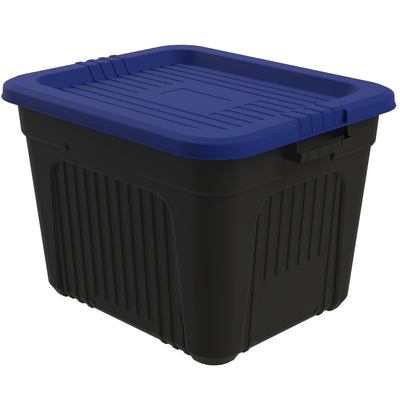 Life Story 20 Gallon Stackable Storage Bin, Versatile Lidded Container, Blue - VMInnovations