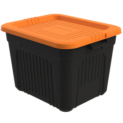 Life Story 20 Gallon Stackable Storage Bin, Versatile Lidded Container, Orange - VMInnovations
