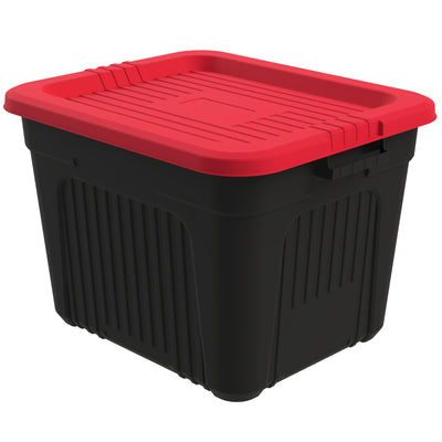 Life Story 20 Gallon Stackable Storage Bin, Versatile Lidded Container, Red - VMInnovations