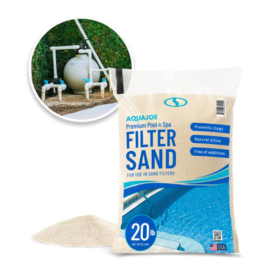 Aqua Joe Premium Pool & Spa Filter Sand for Swimming Pools, 20 lb, FLTSAND20 - VMInnovations