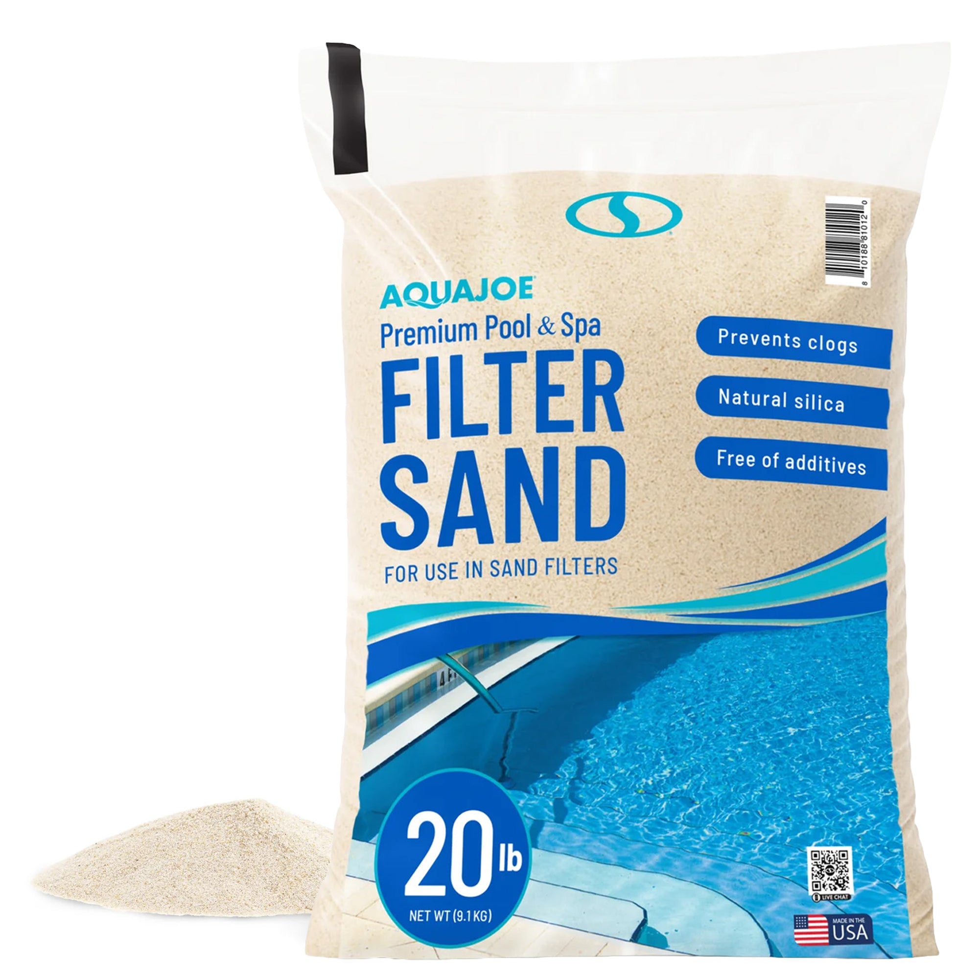Aqua Joe Premium Pool & Spa Filter Sand for Swimming Pools, 20 lb, FLTSAND20 - VMInnovations