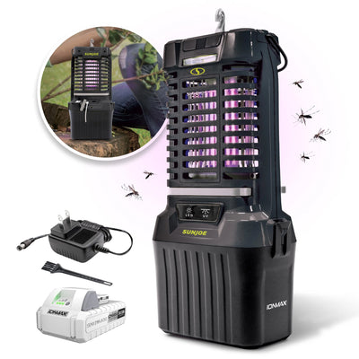 Sun Joe Cordless Indoor/Outdoor Bug Zapper, Battery and Charger, 24V-BZ100-LTE - VMInnovations