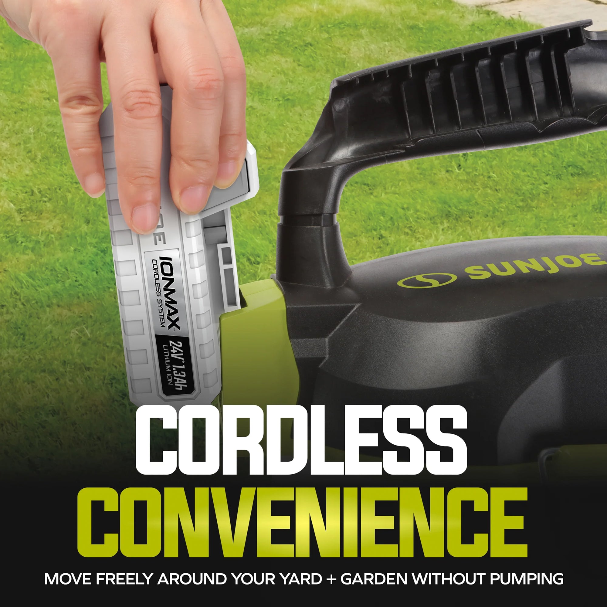 Sun Joe 24V Cordless Electric Garden Sprayer with Adjustable Wand, (Open Box)