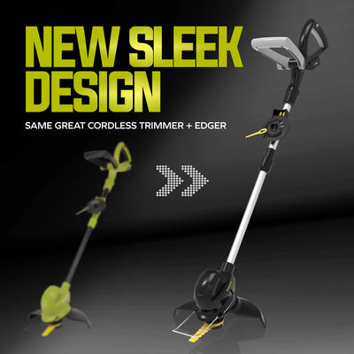 Sun Joe 10” Stringless Lawn Trimmer Cordless SharperBlade, Black, 24V-SB10-CT - VMInnovations