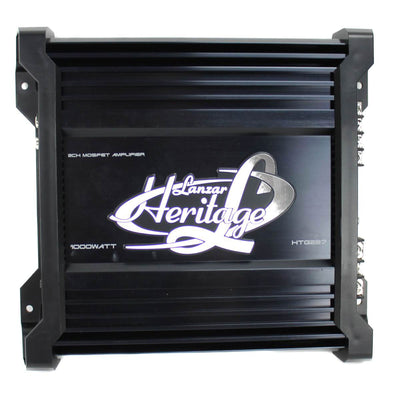 LANZAR 1000W 2 Channel Car Digital Power Amplifier and 8 Gauge Amp Kit