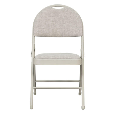Sudden Comfort Set of 4 Double Padded Steel Frame High Back Chairs(Open Box)