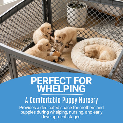 Mirapet 4-Panel Modular Dog and Puppy Playpen, Indoor/Outdoor Pet Enclosure (Open Box)