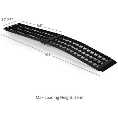Titan Ramps 9 Foot Folding Motorcycle Loading Ramp, 4-Beam, 1,000 lb Capacity - VMInnovations