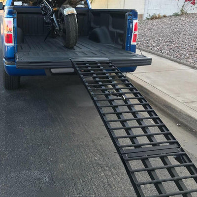 Titan Ramps 9 Foot Folding Motorcycle Loading Ramp, 4-Beam, 1,000 lb Capacity - VMInnovations