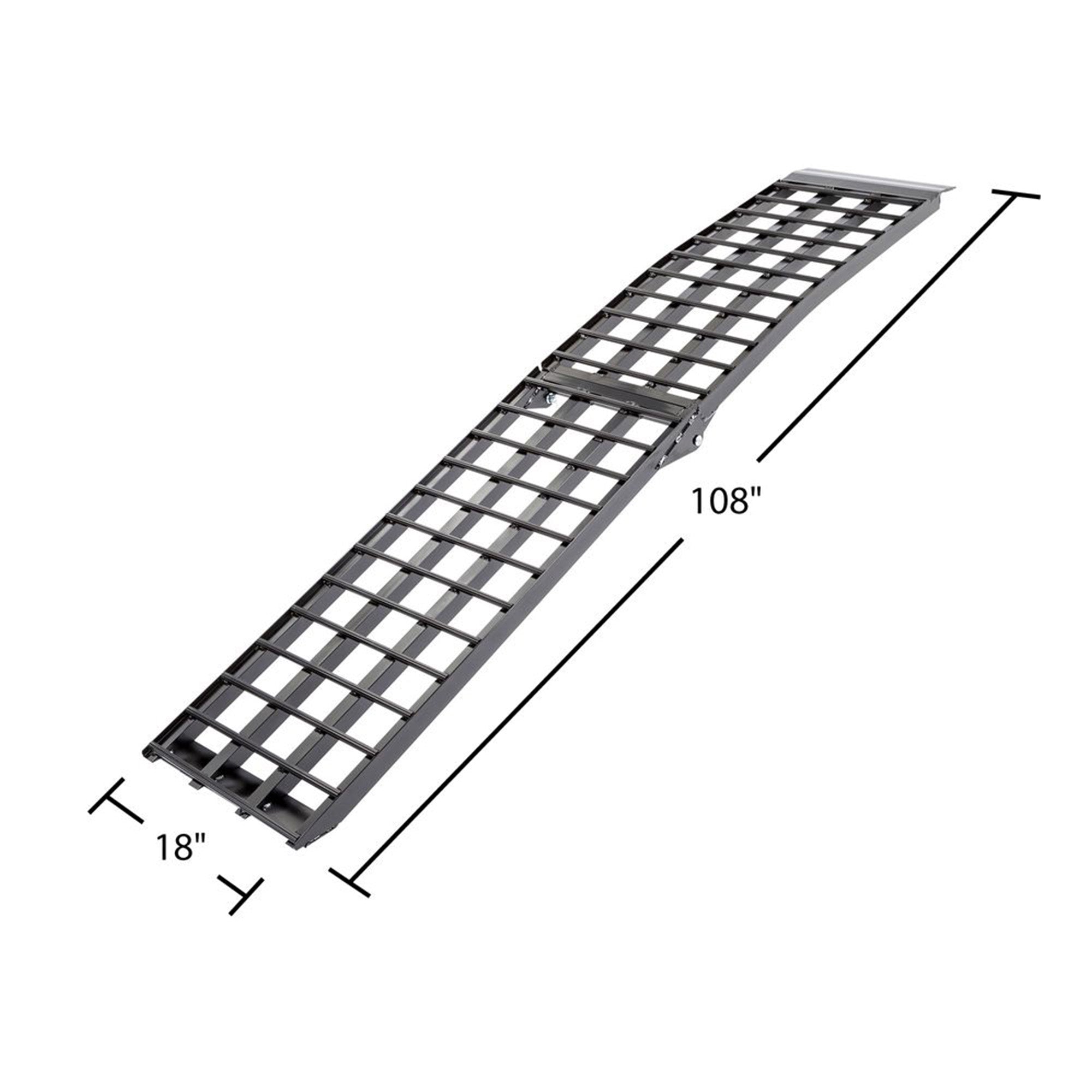 Rage Powersports 108" x 17.5" Aluminum Folding Single Runner Motorcycle Ramp