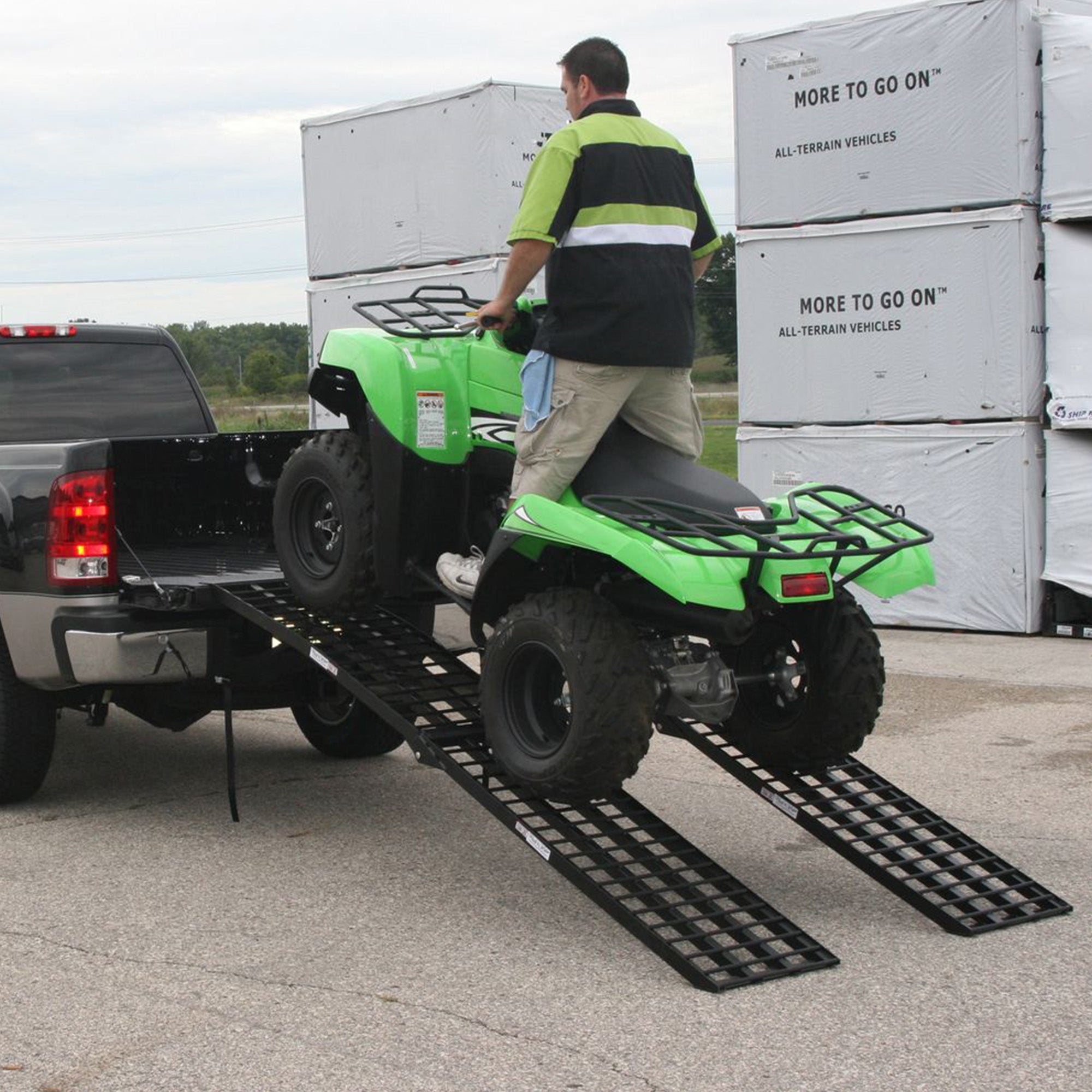 Rage Powersports 108" x 17.5" Aluminum Folding Single Runner Motorcycle Ramp