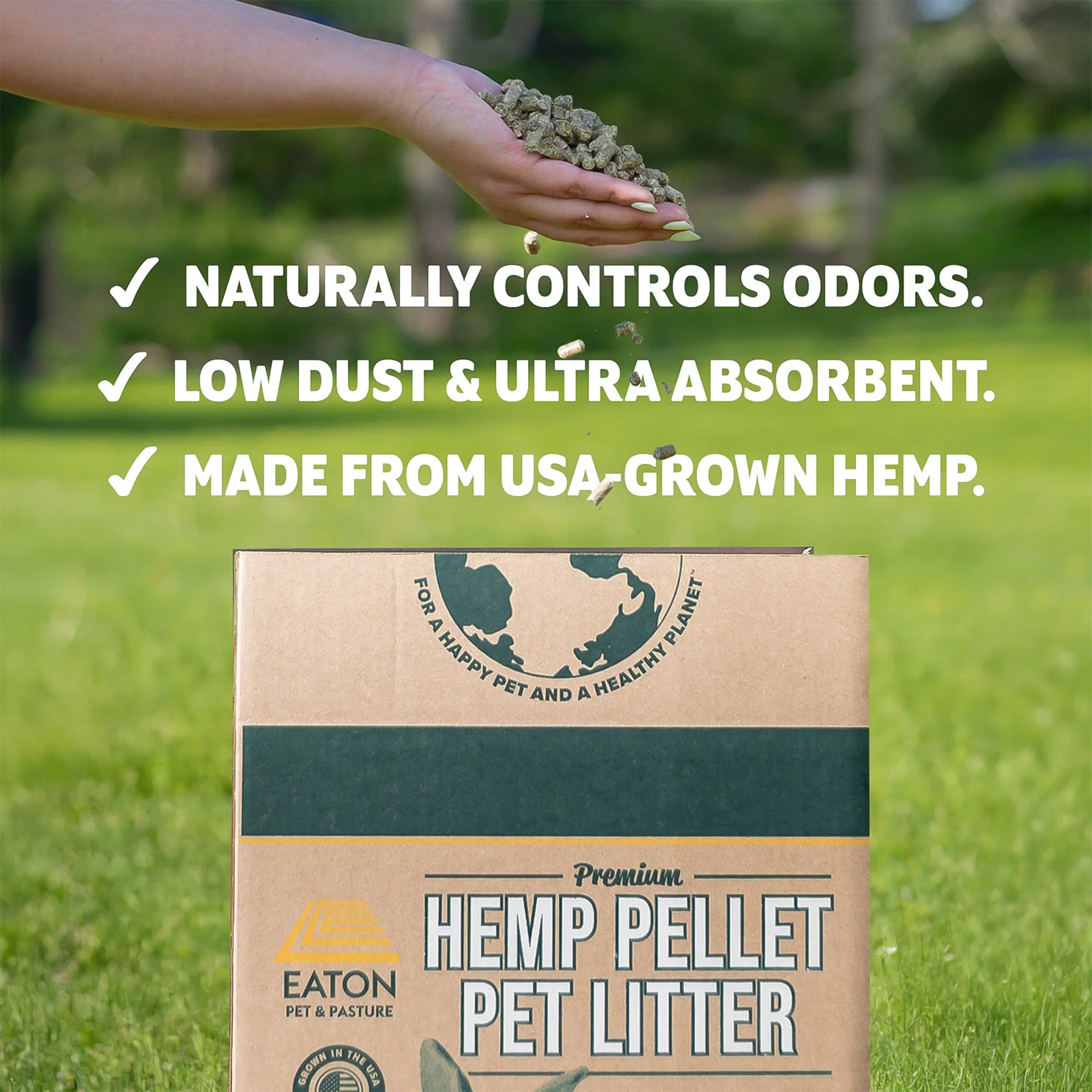 Eaton Pet and Pasture Premium Hemp Pellet Litter for Rabbits and Small Animals