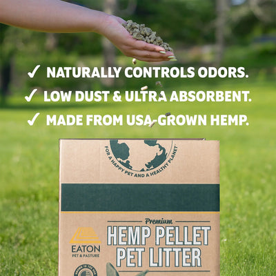 Eaton Pet and Pasture Premium Hemp Pellet Litter for Rabbits and Small Animals