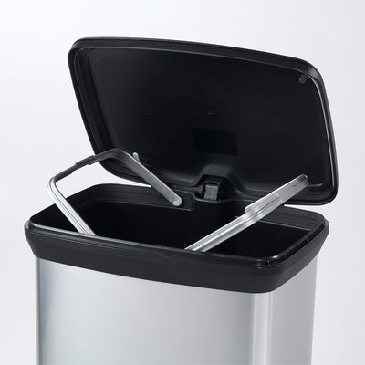Curver Infinity 13 Gal Plastic Kitchen Trash Can with Foot Pedal and Locking Lid