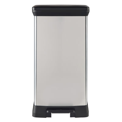 Curver Infinity 13 Gal Plastic Kitchen Trash Can with Foot Pedal and Locking Lid