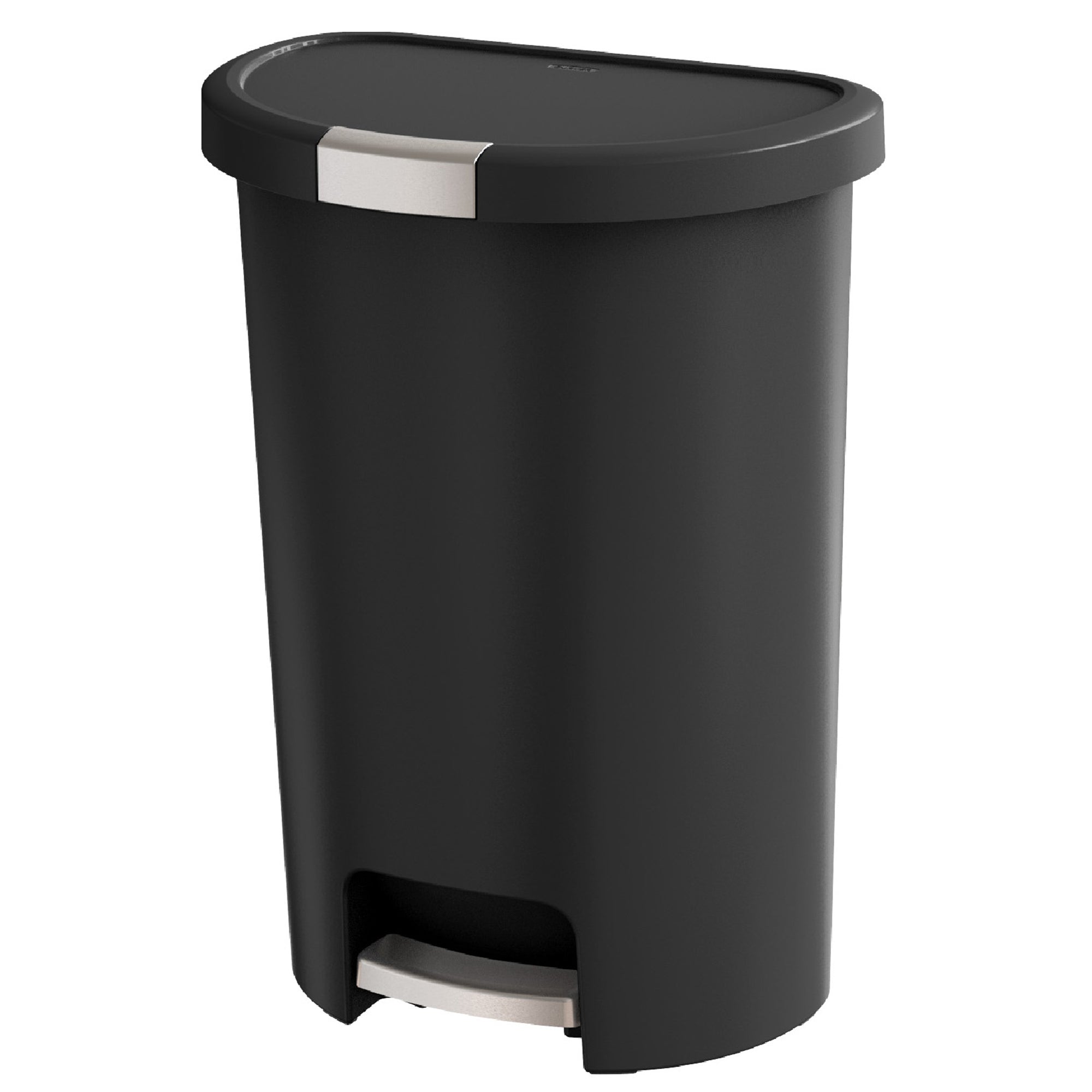 Curver Infinity 13 Gal Plastic Kitchen Trash Can with Foot Pedal and Locking Lid