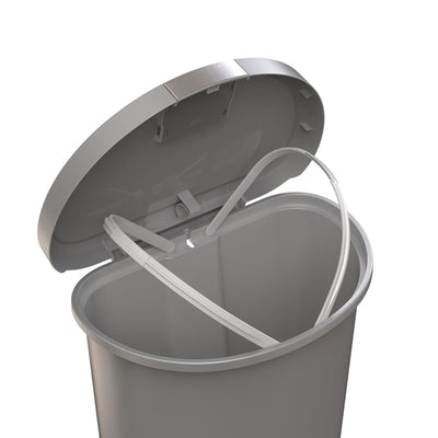 Curver Infinity 13 Gal Plastic Kitchen Trash Can with Foot Pedal and Locking Lid