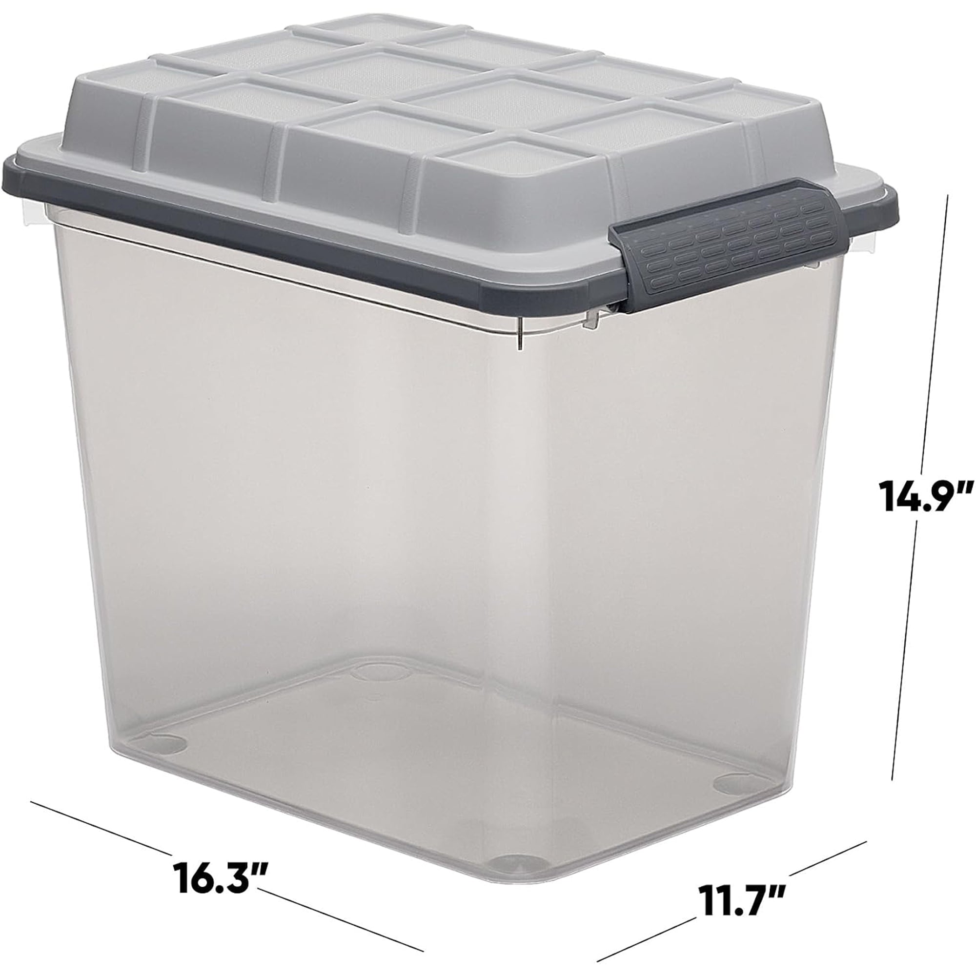 Curver 3 Pack Latch PRO Storage Bins with Latching Lid and Transparent Design