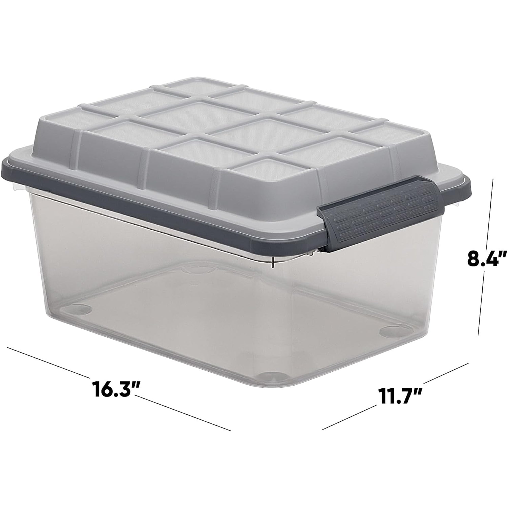 Curver 3 Pack Latch PRO Storage Bins with Latching Lid and Transparent Design