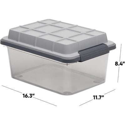 Curver 3 Pack Latch PRO Storage Bins with Latching Lid and Transparent Design