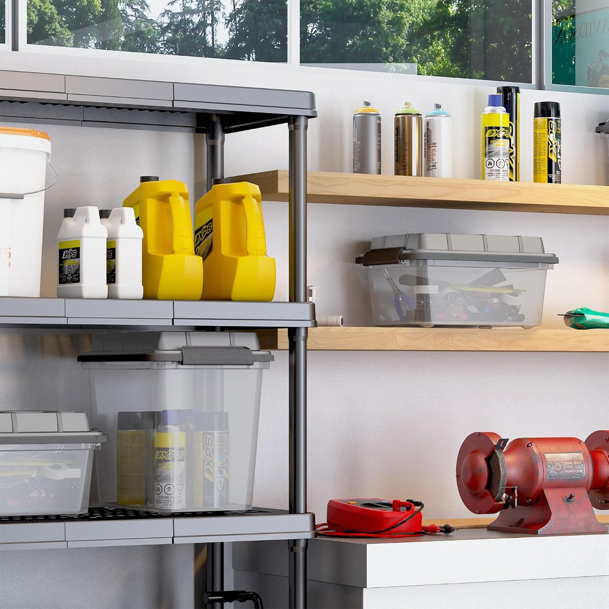 Curver 3 Pack Latch PRO Storage Bins with Latching Lid and Transparent Design