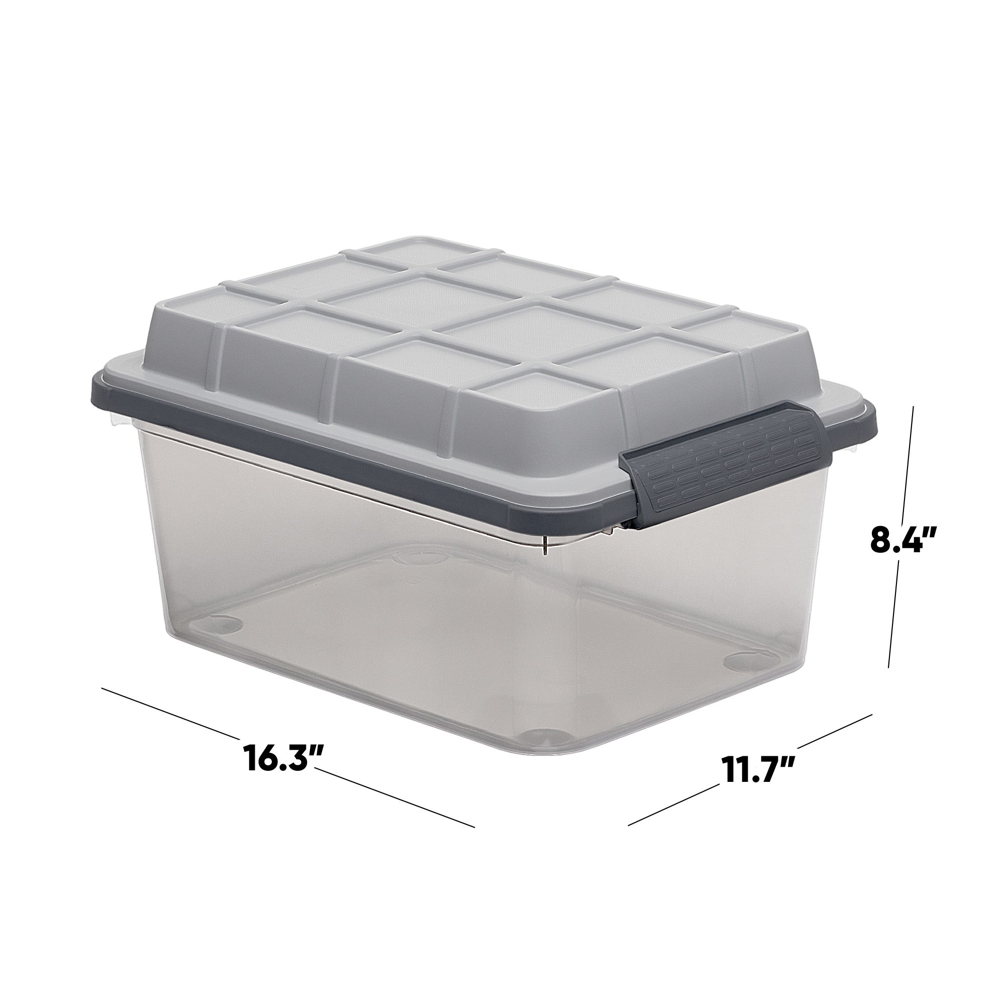 Curver 3 Pack Latch PRO Storage Bins with Latching Lid and Transparent Design