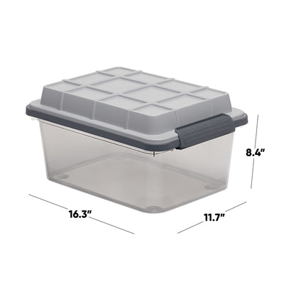 Curver 3 Pack Latch PRO Storage Bins with Latching Lid and Transparent Design