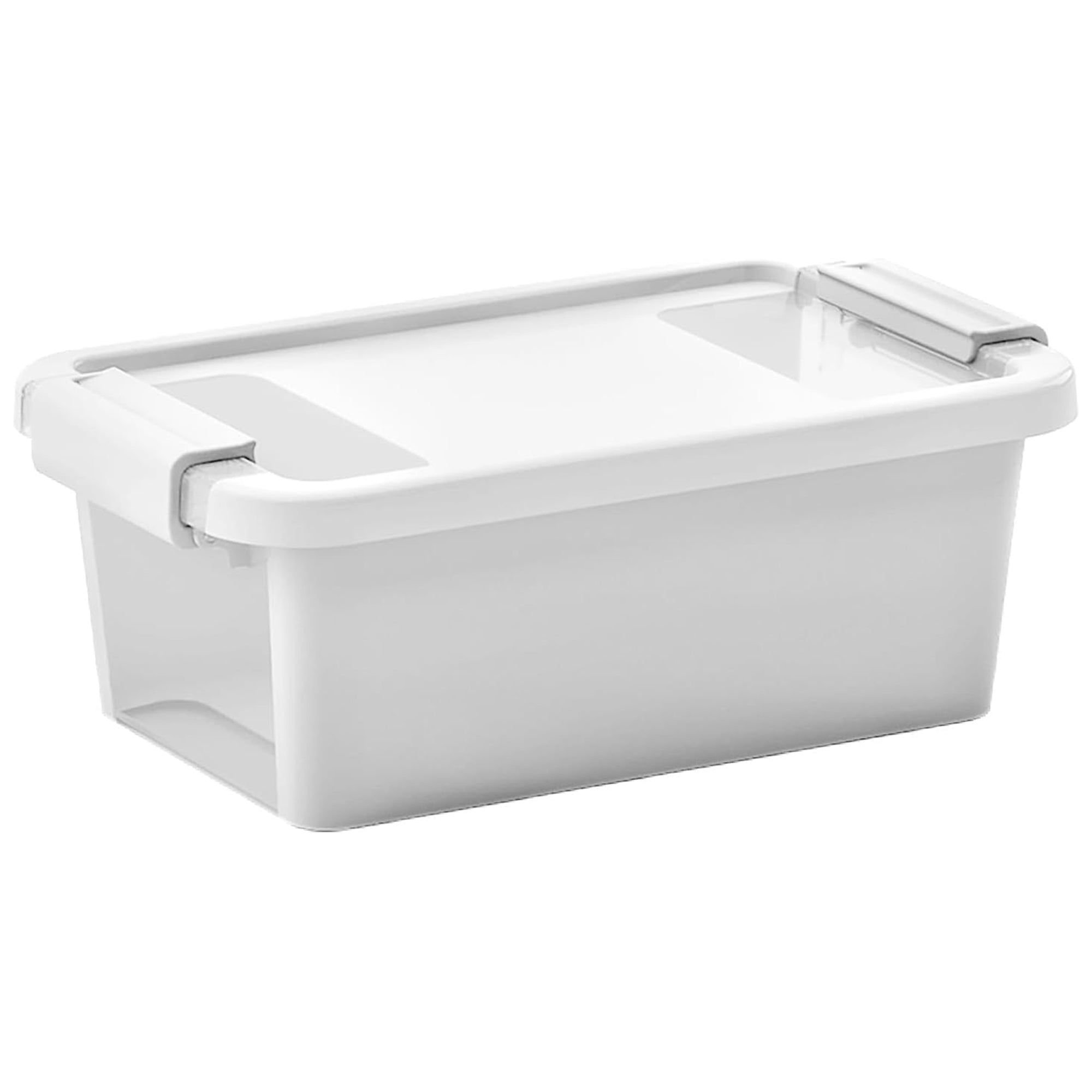 Curver VersaBox Storage Box with Latching Lid, Stackable, Small, White, Set of 4