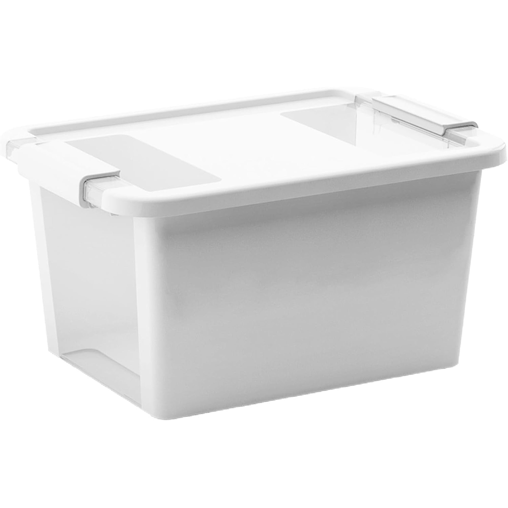 Curver VersaBox Storage Box with Latching Lid, Stackable, Small, White, Set of 3