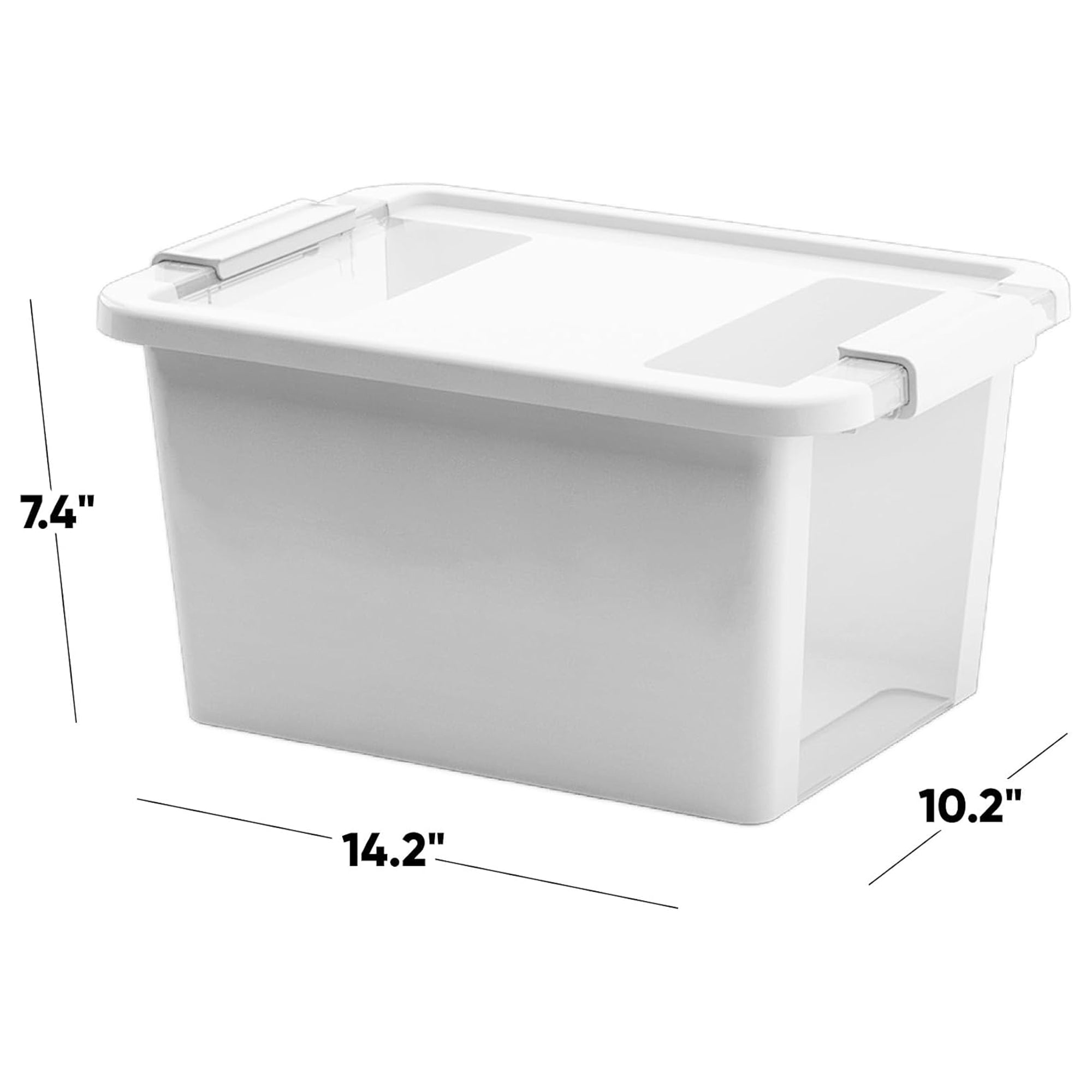 Curver VersaBox Storage Box with Latching Lid, Stackable, Small, White, Set of 3