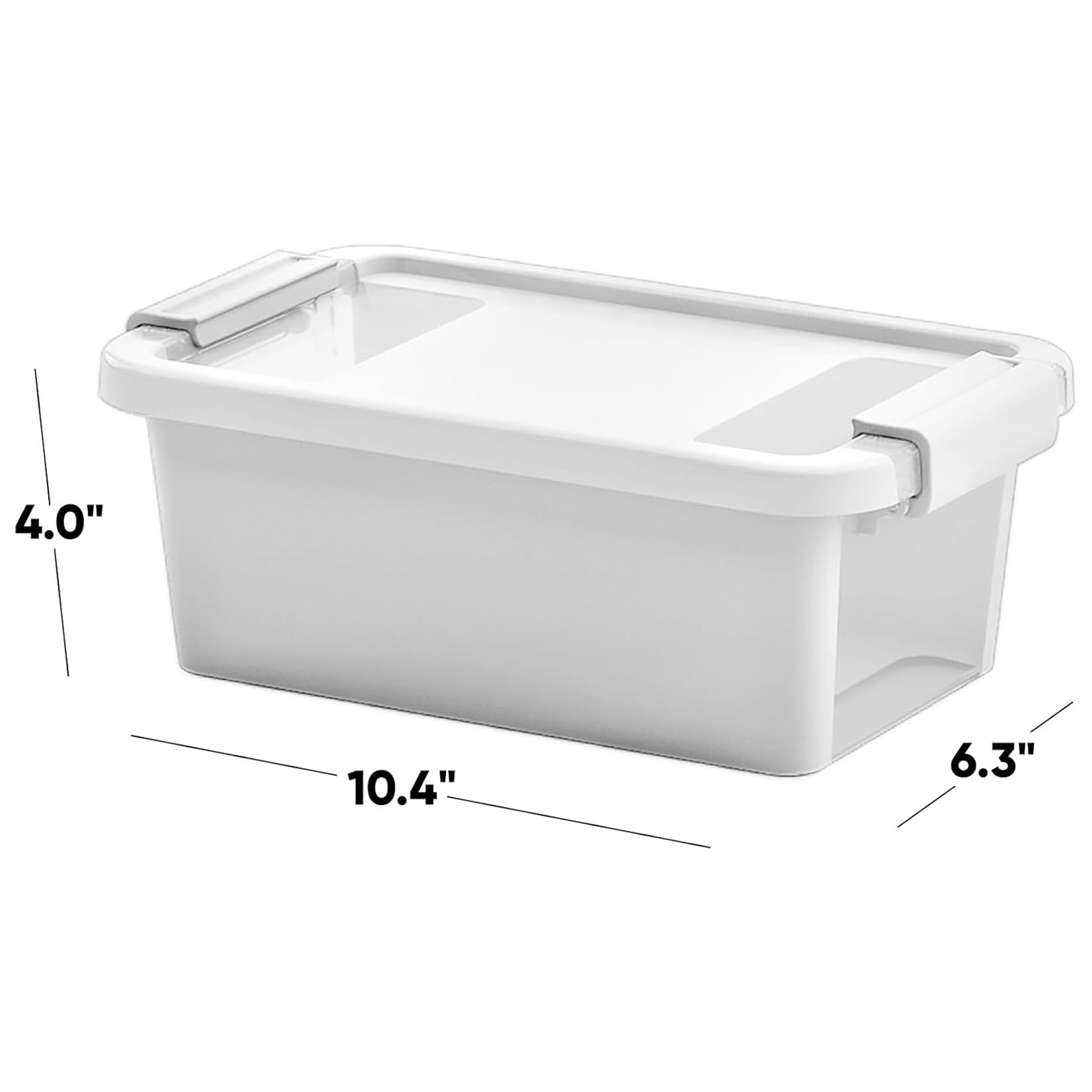 Curver VersaBox Storage Box with Latching Lid, Extra Small, White, Set of 4