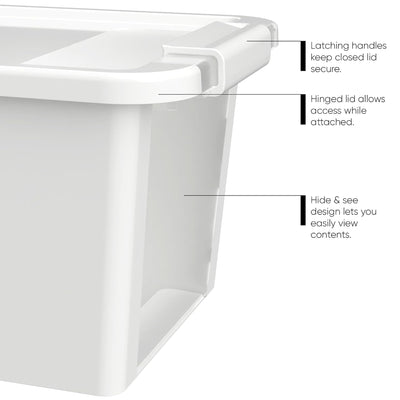 Curver VersaBox Storage Box with Latching Lid, Extra Small, White, Set of 4