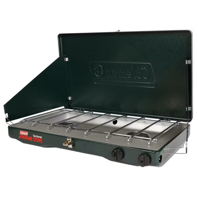 Coleman Classic 2-Burner Propane Gas Camping Stove with WindBlock Panels & Grate