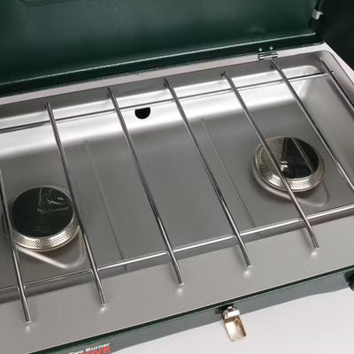 Coleman Classic 2-Burner Propane Gas Camping Stove with WindBlock Panels & Grate