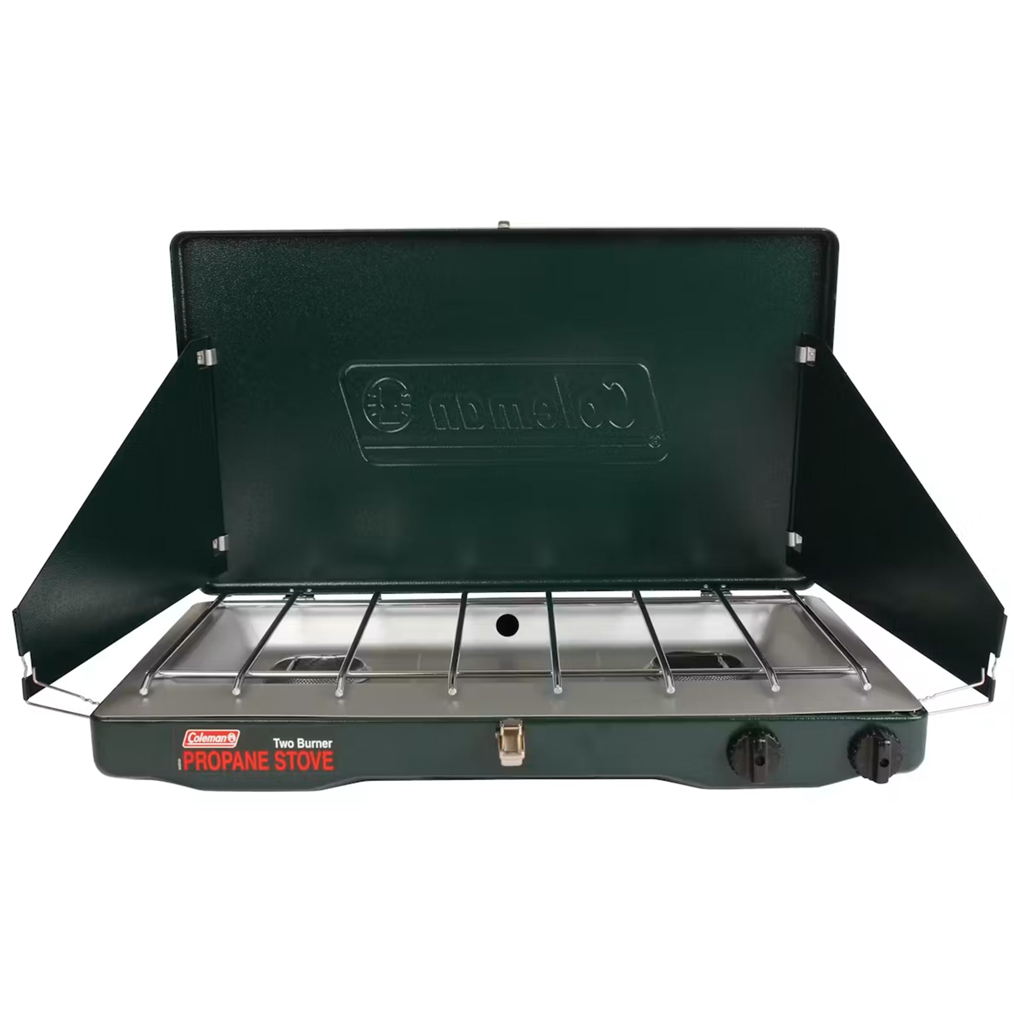 Coleman Classic 2-Burner Propane Gas Camping Stove with WindBlock Panels & Grate