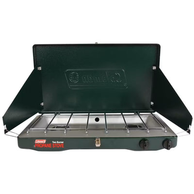 Coleman Classic 2-Burner Propane Gas Camping Stove with WindBlock Panels & Grate