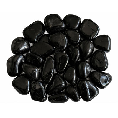 Sun Joe High-Polish Black Decorative River Rocks for Gardens & Decor, 40 lb Bag