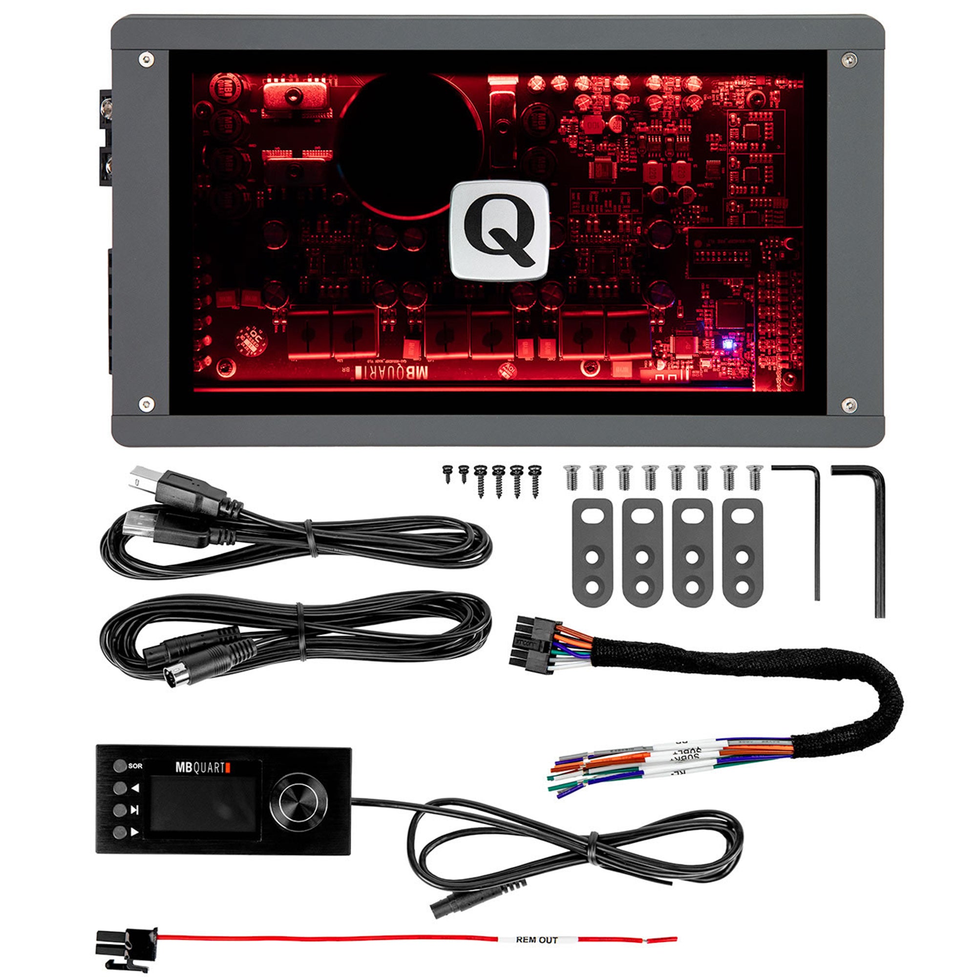 MB Quart Q Series 900 Watt 6 Channel DSP Amplifier Allowing for Tuning Control