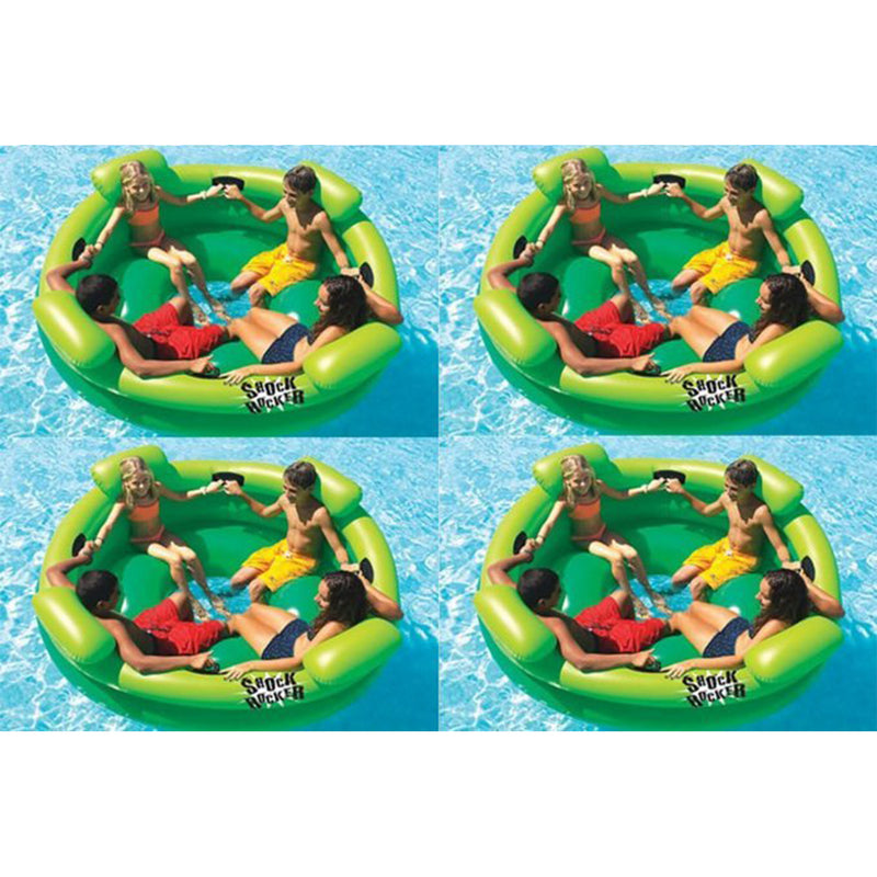 4) Swimline 9056 Swimming Pool Kids Shock Rocker Inflatable Float Islands 75"
