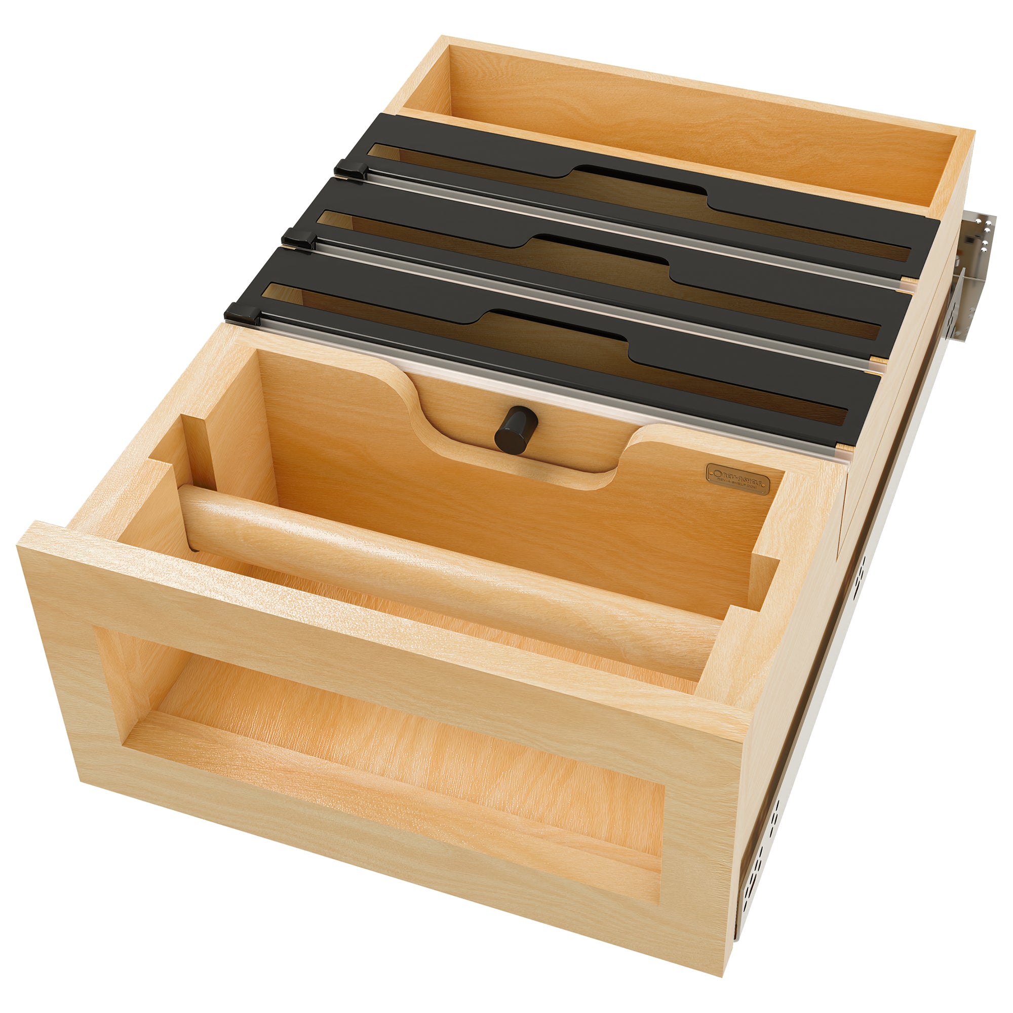 Rev-A-Shelf Kitchen Paper Towel Holder with Soft-Close for 18” Base Cabinets