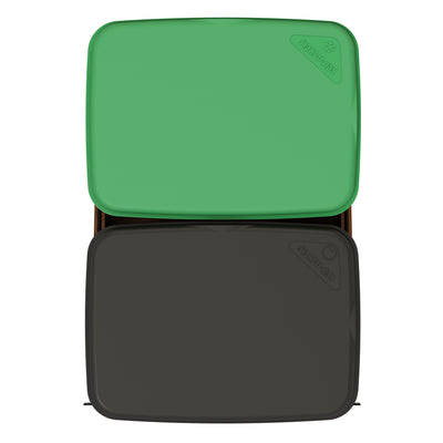 Rev-A-Shelf Walnut Double Pullout Waste Container, Soft-Close, 35 qt, Black