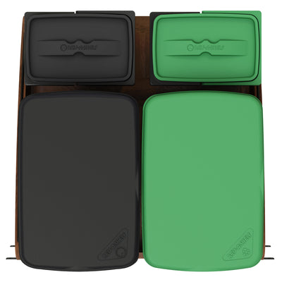 Rev-A-Shelf Craftsman Collection Double Pullout Trash Cans and Compost Bins