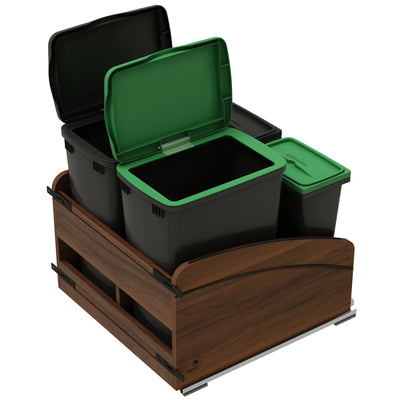 Rev-A-Shelf Craftsman Collection Double Pullout Trash Cans and Compost Bins