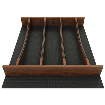 Rev-A-Shelf Utensil Insert, Black Accents, Walnut, 16.22 in., 4WUTCC-WN-21MB-1