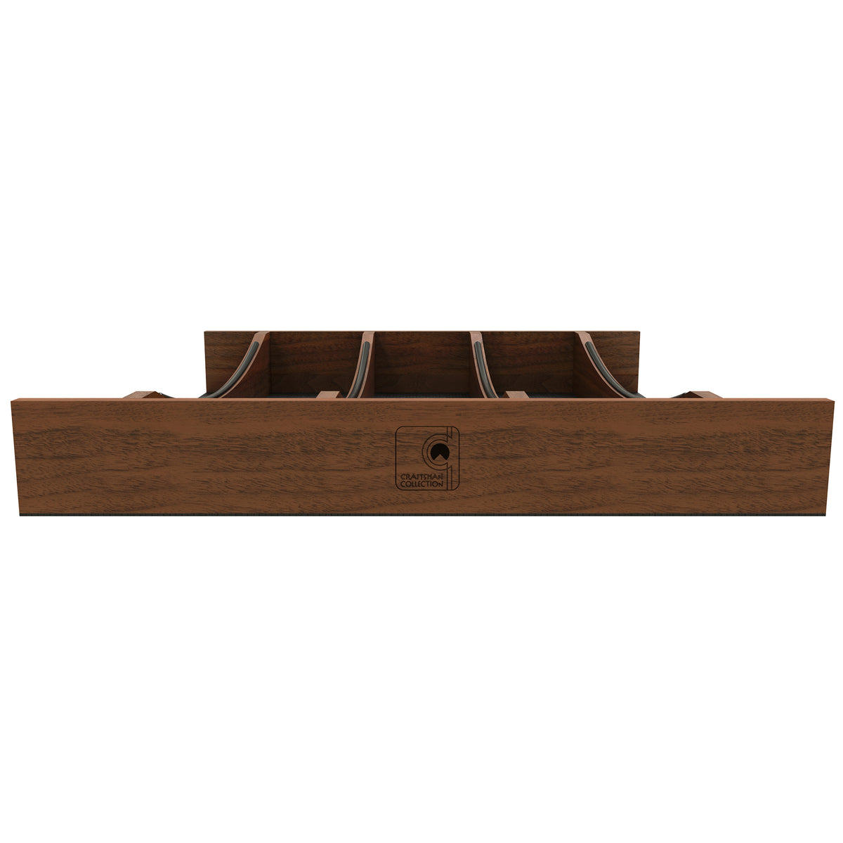 Rev-A-Shelf Utensil Insert, Black Accents, Walnut, 16.22 in., 4WUTCC-WN-21MB-1